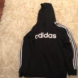 Like New!!!! Adidas Black with White stripes
